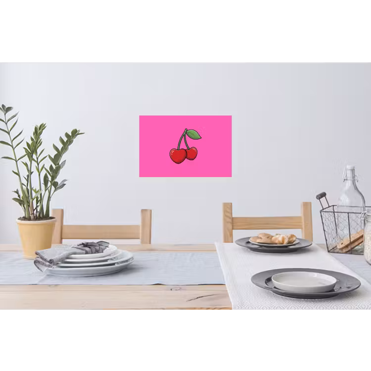 Muursticker - Kers - Roze - Fruit — 3