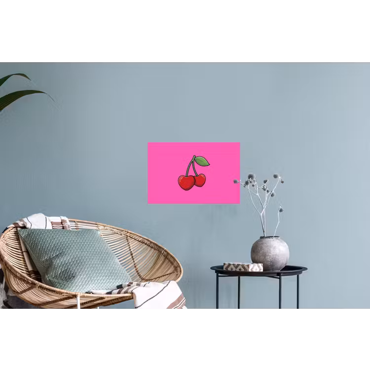 Muursticker - Kers - Roze - Fruit — 4