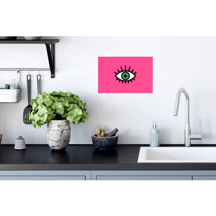 Muursticker - Minimalistisch - Oog - Roze — 2