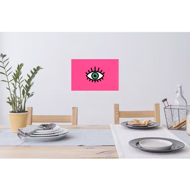 Muursticker - Minimalistisch - Oog - Roze — 3