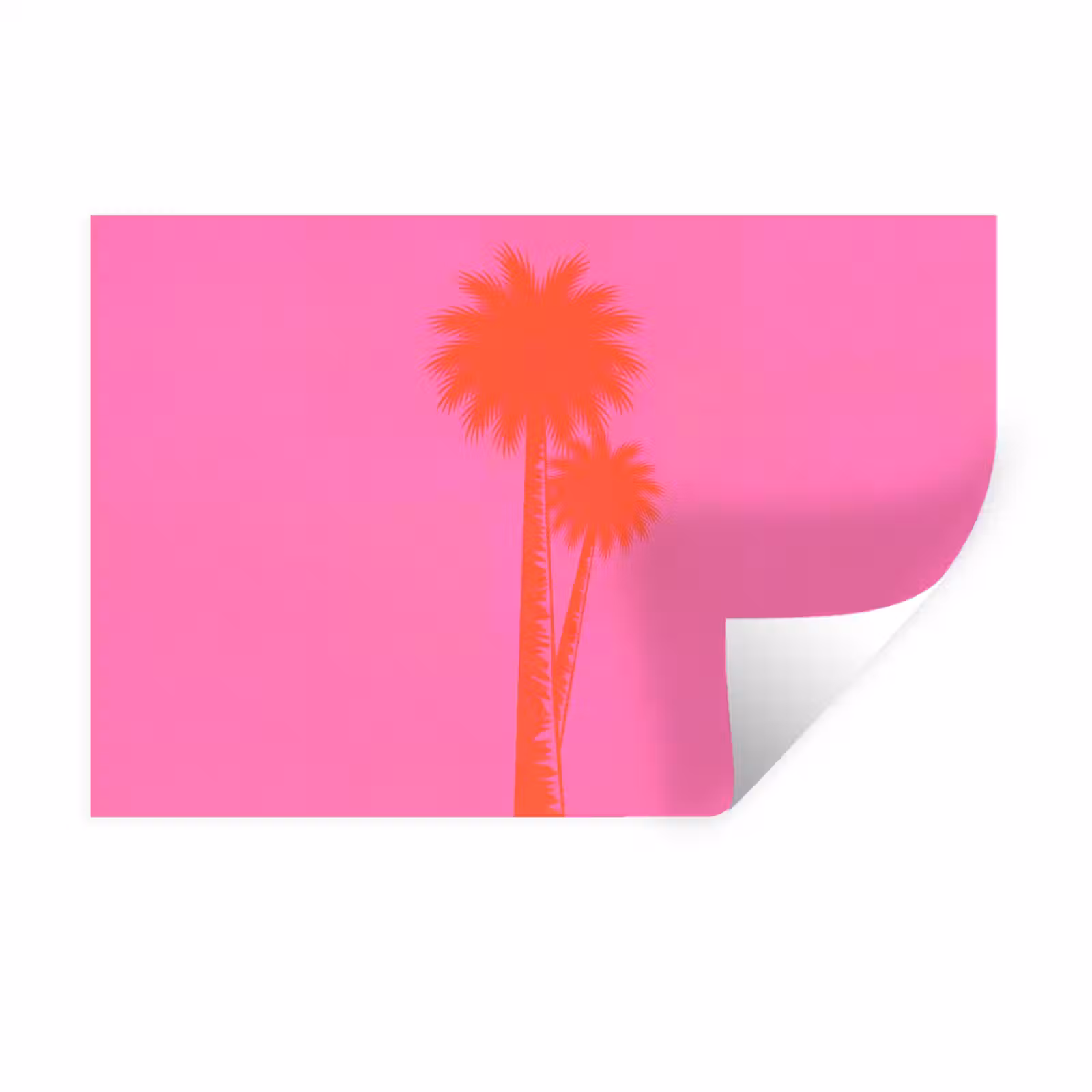 Muursticker - Palmbomen - Modern - Roze — 1