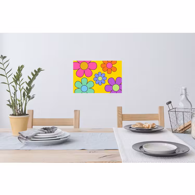 Muursticker - Bloemen - Illustratie - Kleurrijk — 3