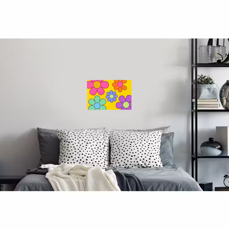 Muursticker - Bloemen - Illustratie - Kleurrijk — 5