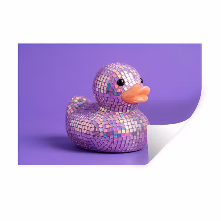 Muursticker - Disco - Eend - Paars — 1