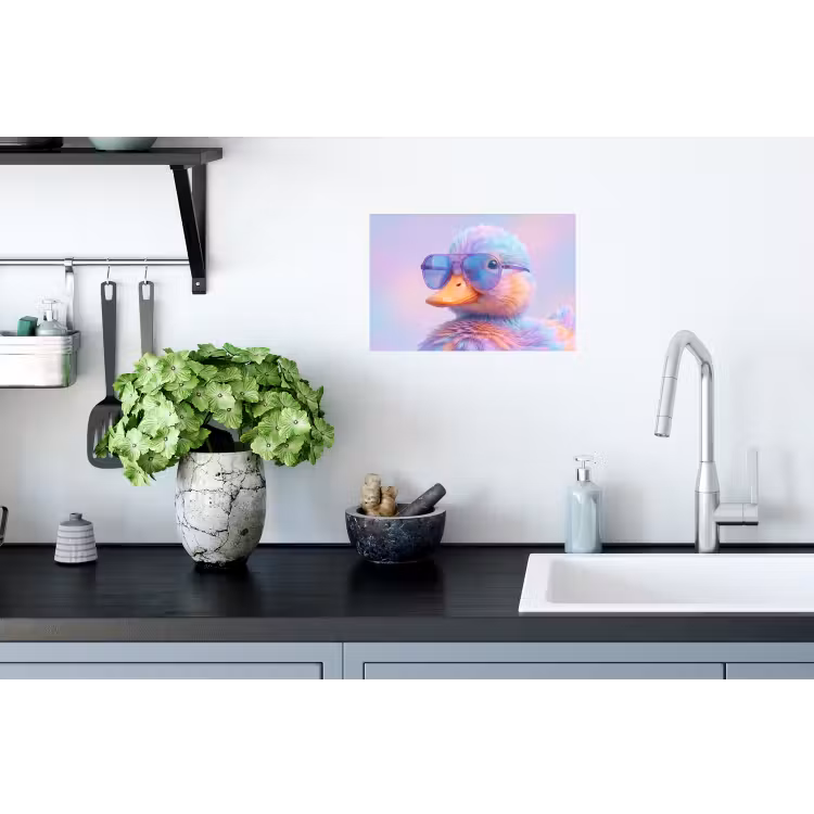 Muursticker - Eend - bril - Pastel — 2