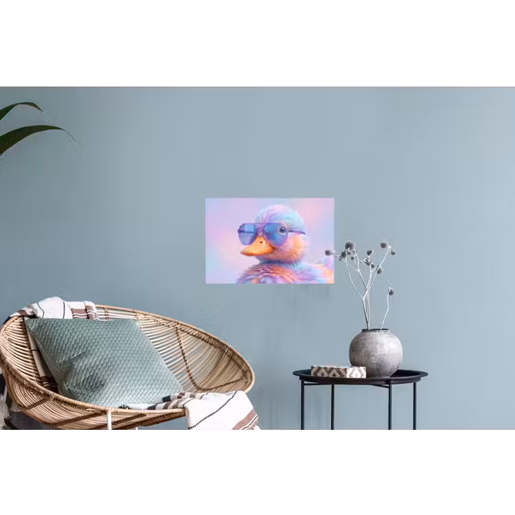 Muursticker - Eend - bril - Pastel — 4