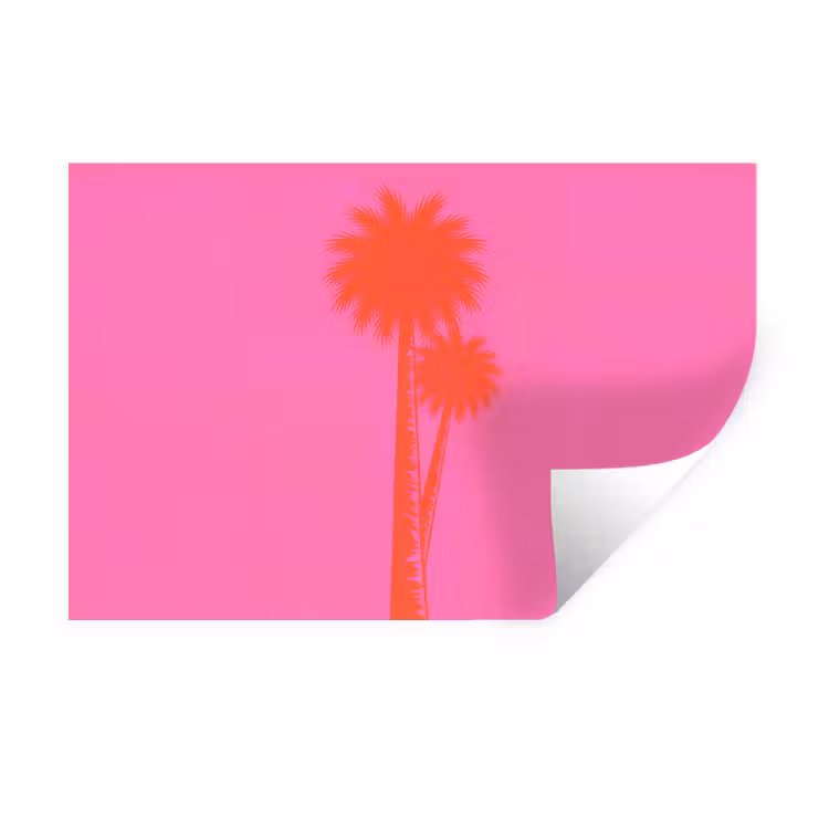 Muursticker - Palmbomen - Modern - Roze — 1