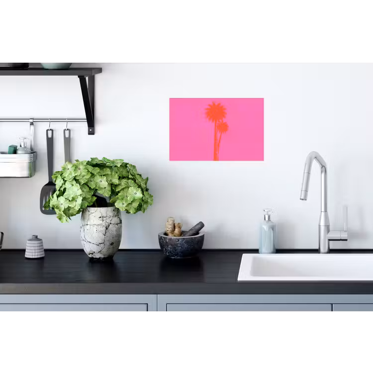 Muursticker - Palmbomen - Modern - Roze — 2
