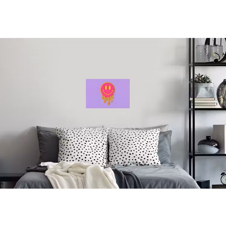 Muursticker - Smiley - Drip - Neon — 5