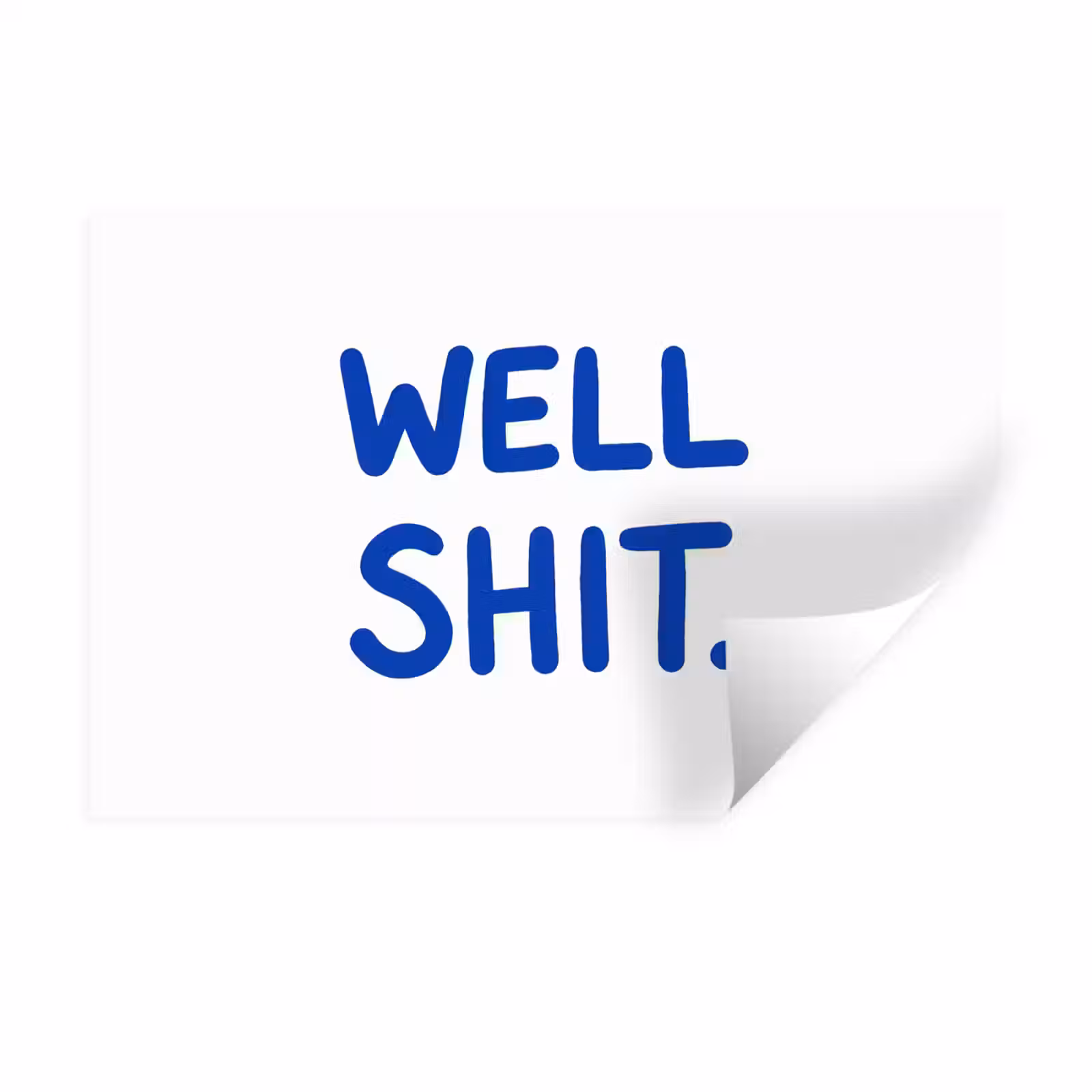 Muursticker - Blauw - Quote - Wit — 1