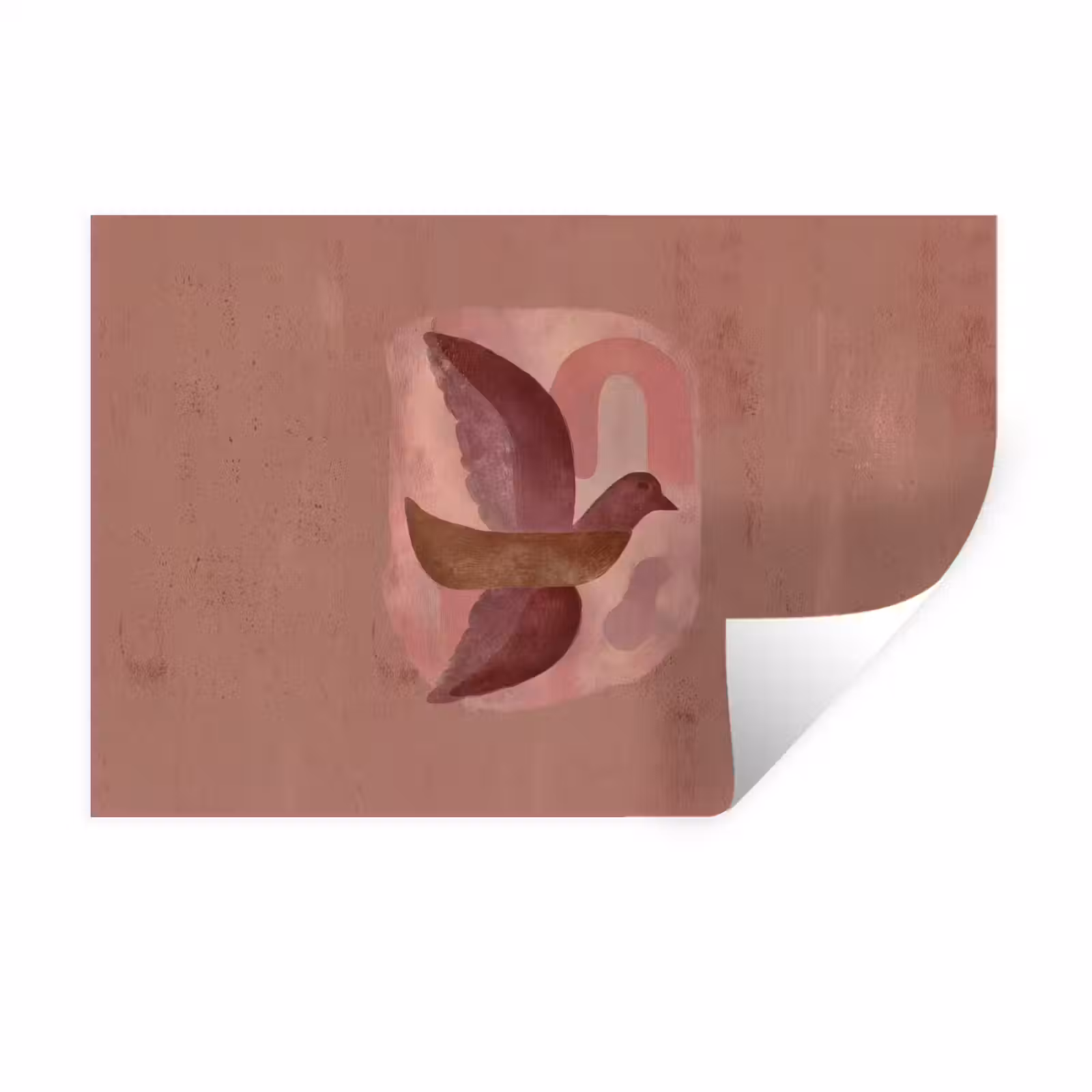 Muursticker - Illustratie - Vogels - Abstract - Roze — 1