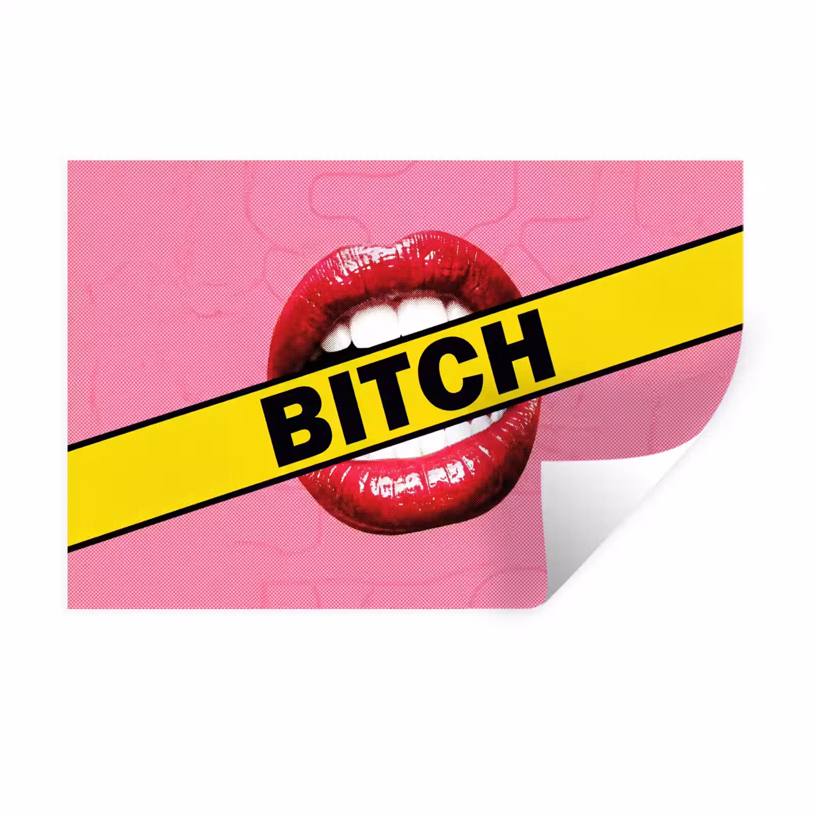 Muursticker - Lippen - Tekst - Kleurrijk — 1