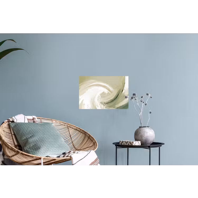 Muursticker - Abstract - Penseelstreken - Golven - Groen — 4
