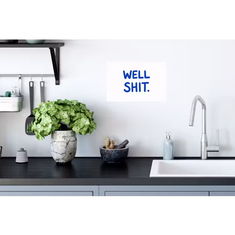 Muursticker - Blauw - Quote - Wit — 2