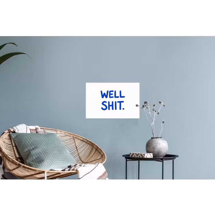 Muursticker - Blauw - Quote - Wit — 4