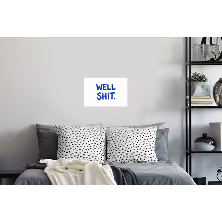 Muursticker - Blauw - Quote - Wit — 5