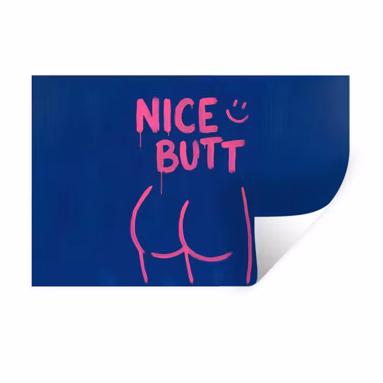 Muursticker - Brutaal - Grappig - Blauw — 1