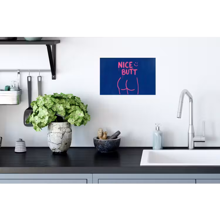 Muursticker - Brutaal - Grappig - Blauw — 2