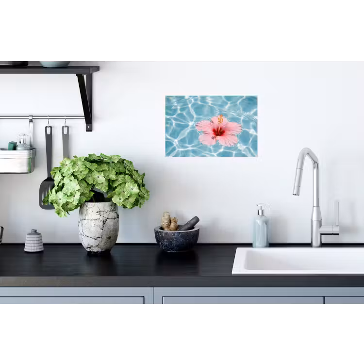 Muursticker - Hibiscus - Water - Roze — 2