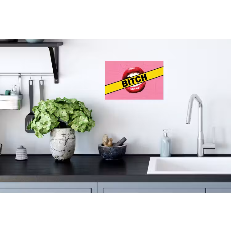 Muursticker - Lippen - Tekst - Kleurrijk — 2