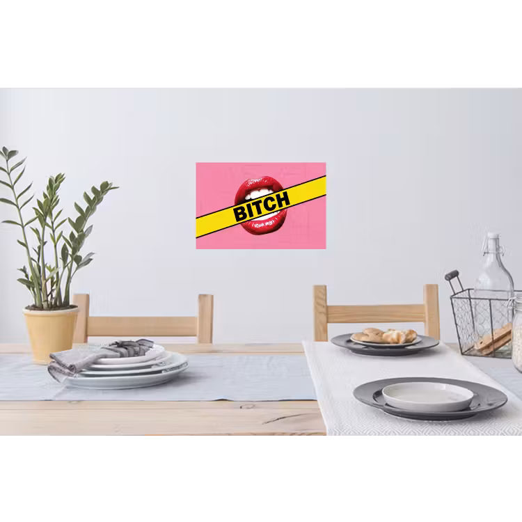 Muursticker - Lippen - Tekst - Kleurrijk — 3
