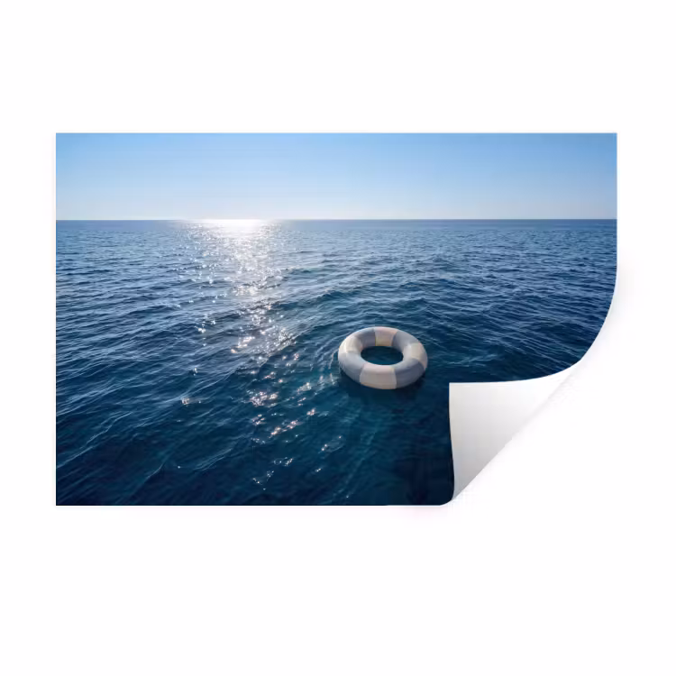 Muursticker - Oceaan - Zwemband - Horizon — 1