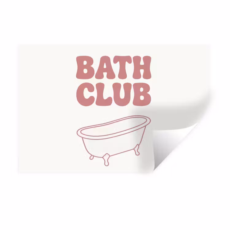 Muursticker - Retro - Bad - Roze — 1
