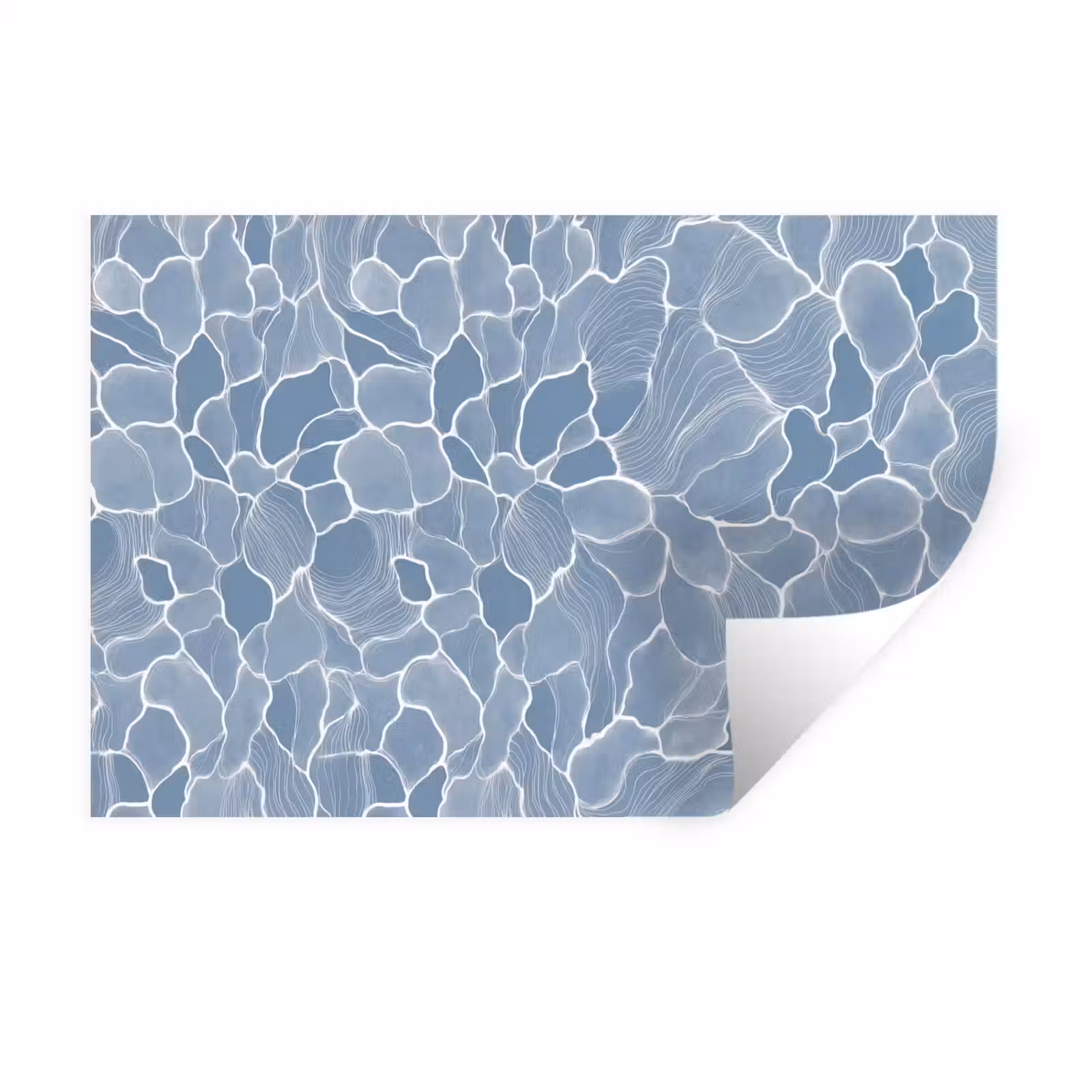 Muursticker - Abstract - Blauw - Bladeren — 1