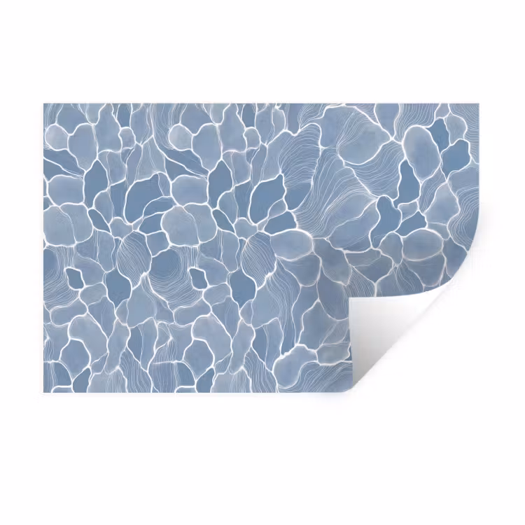 Muursticker - Abstract - Blauw - Bladeren — 1