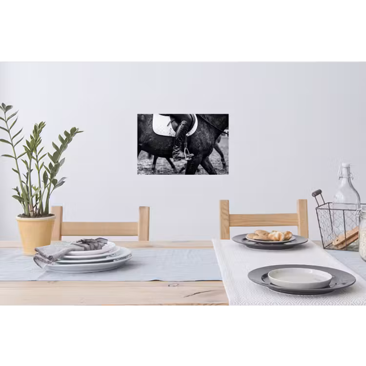 Muursticker - Paard - Sport - Zwart - Wit — 3