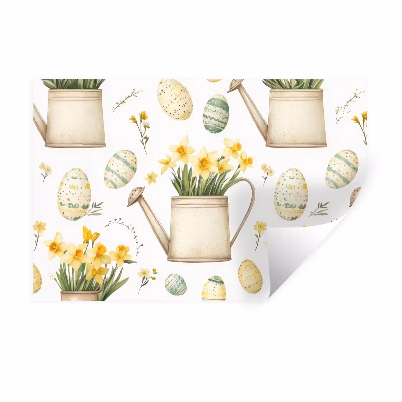 Muursticker - Gieter - Bloemen - Eieren — 1