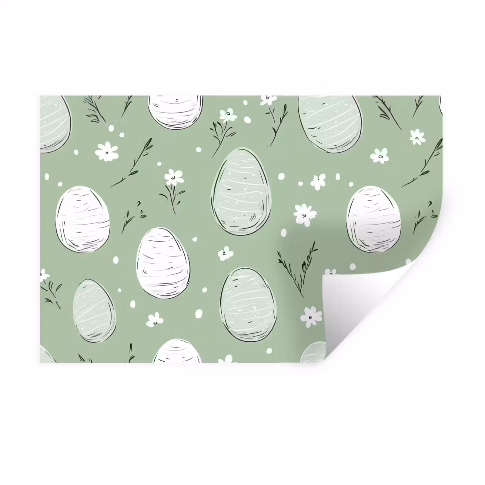 Muursticker - Groen - Eieren - Patroon — 1
