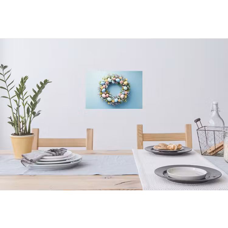 Muursticker - Krans - Eieren - Bloemen — 3