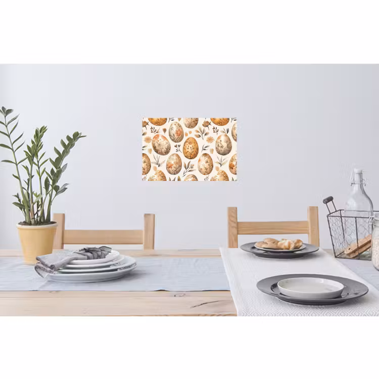 Muursticker - Paaseieren - Bruin - Bloemen — 3