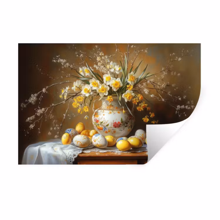 Muursticker - Paaseieren - Stilleven - Vaas — 1
