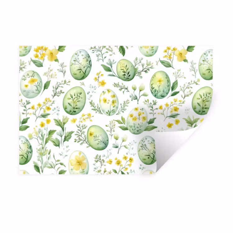 Muursticker - Patroon - Groen - Eieren — 1