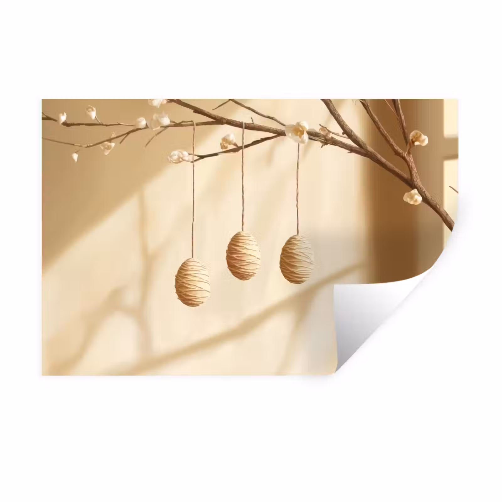Muursticker - Beige - Paastak - Eieren — 1
