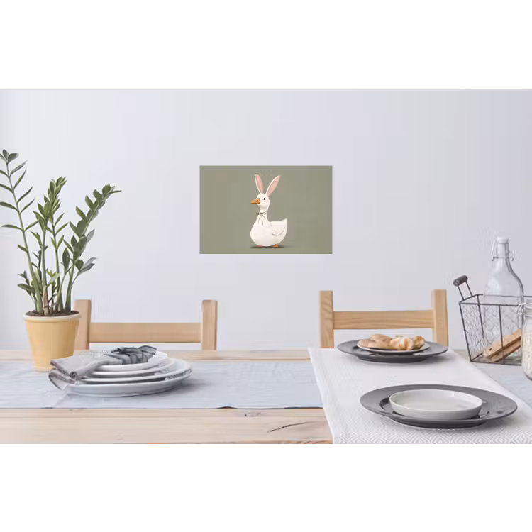 Muursticker - Eend - Konijnoren - Grijs — 3