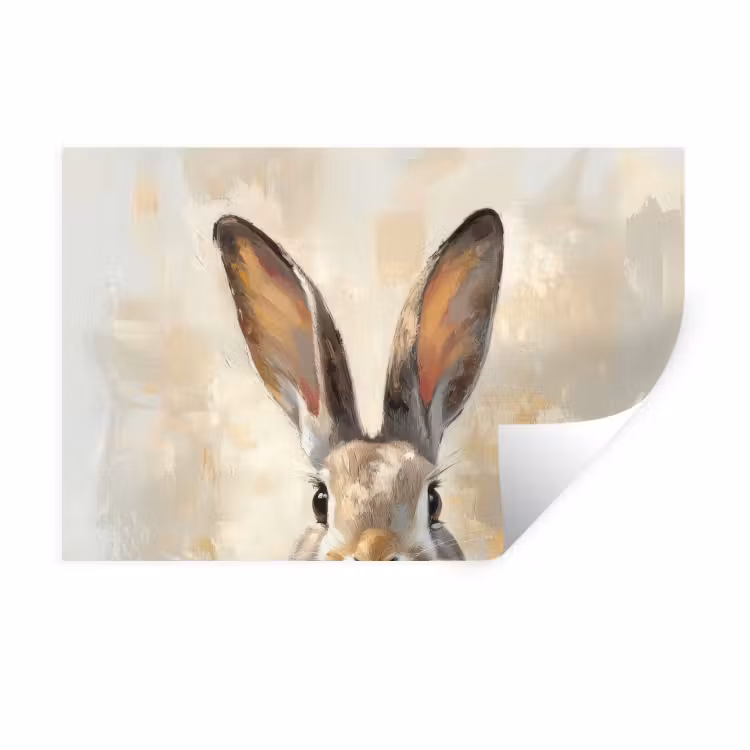 Muursticker - Haas - Oren - Bruin — 1