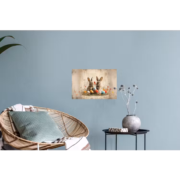 Muursticker - Konijnen - Bloemen - Eieren — 4