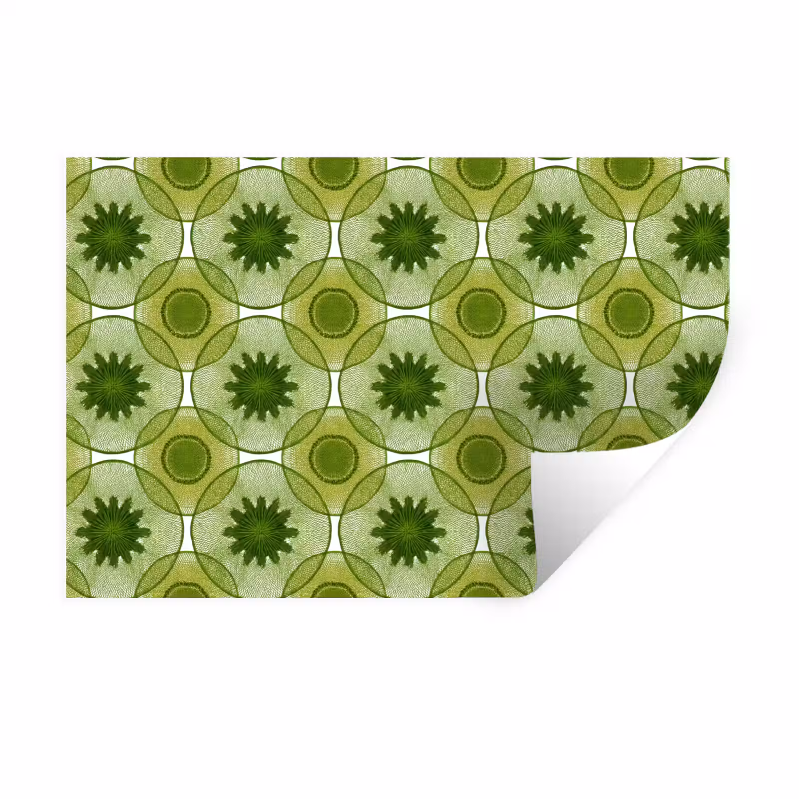 Muursticker - Cirkels - Patroon - Groen — 1