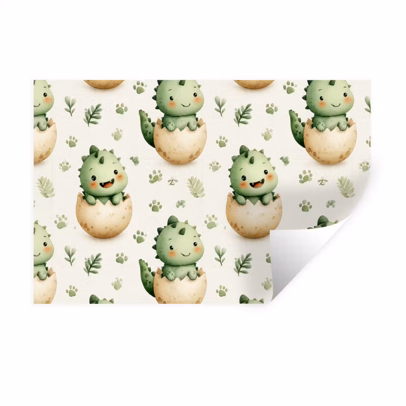 Muursticker - Dino - Eieren - Groen — 1