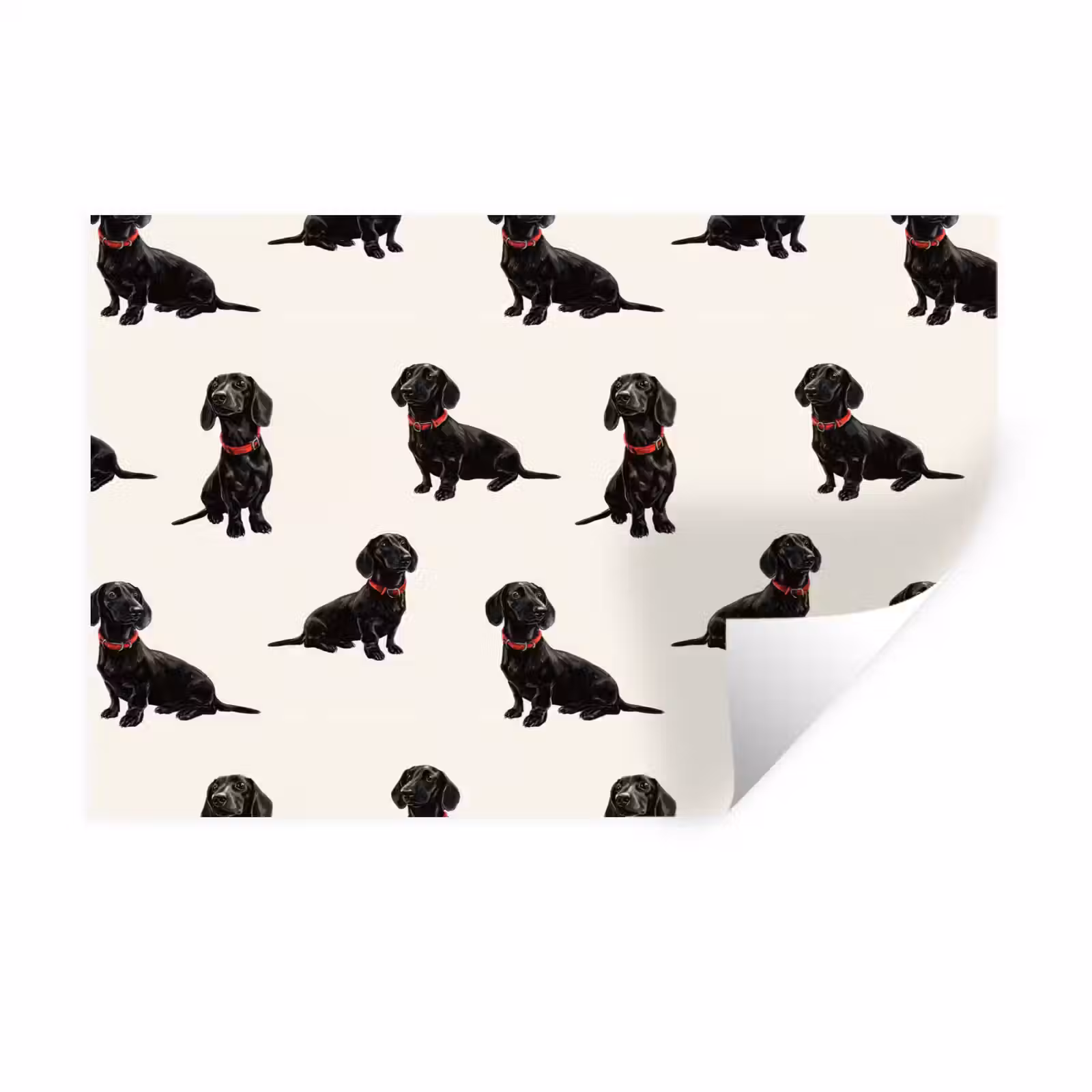 Muursticker - Hond - Patroon - Zwart — 1