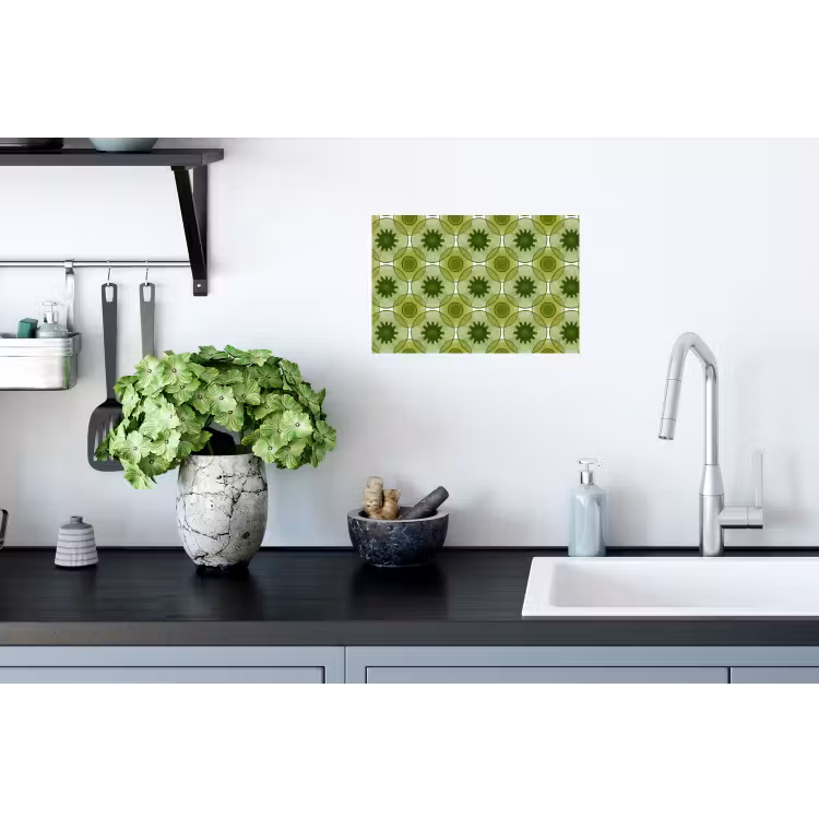 Muursticker - Cirkels - Patroon - Groen — 2