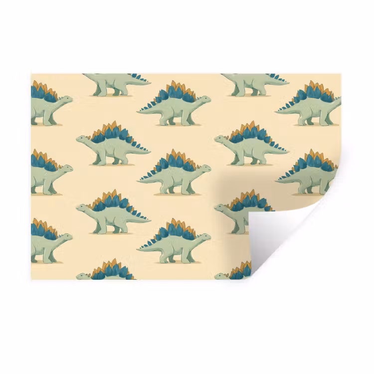 Muursticker - Dino - Patroon - Groen — 1