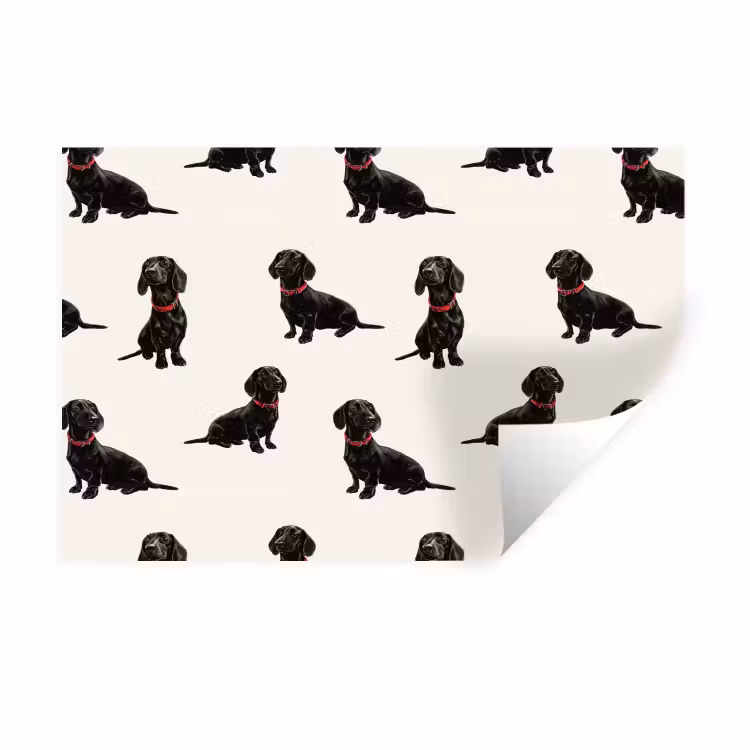 Muursticker - Hond - Patroon - Zwart — 1