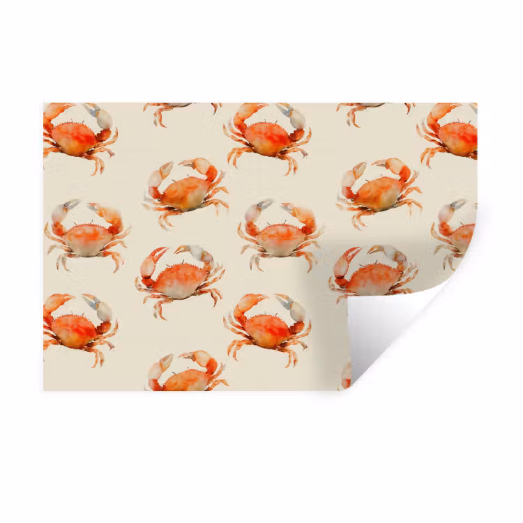 Muursticker - Krabben - Patroon - Oranje — 1