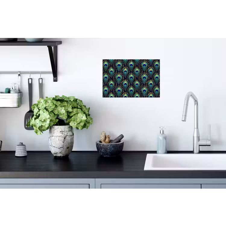 Muursticker - Pauw - Veren - Groen — 2