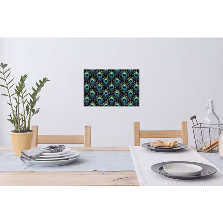 Muursticker - Pauw - Veren - Groen — 3