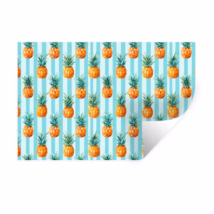 Muursticker - Ananas - Strepen - Groen — 1